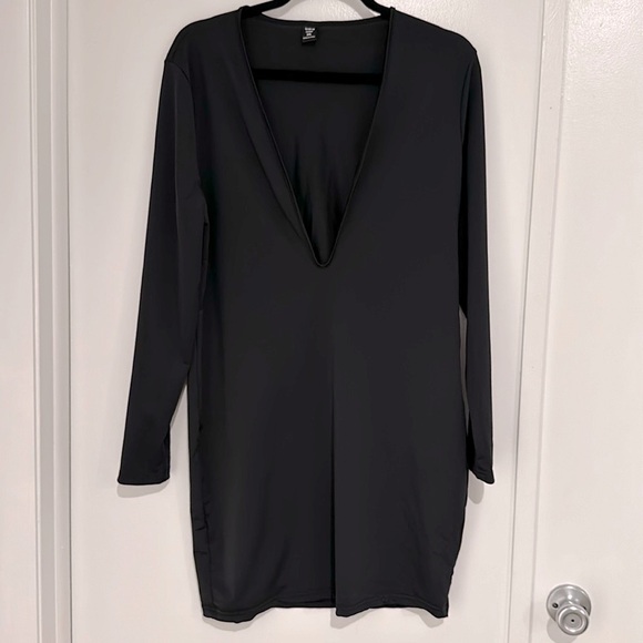 SHEIN Curve 2XL Black Beautiful Short Shinny Dress - Picture 1 of 7